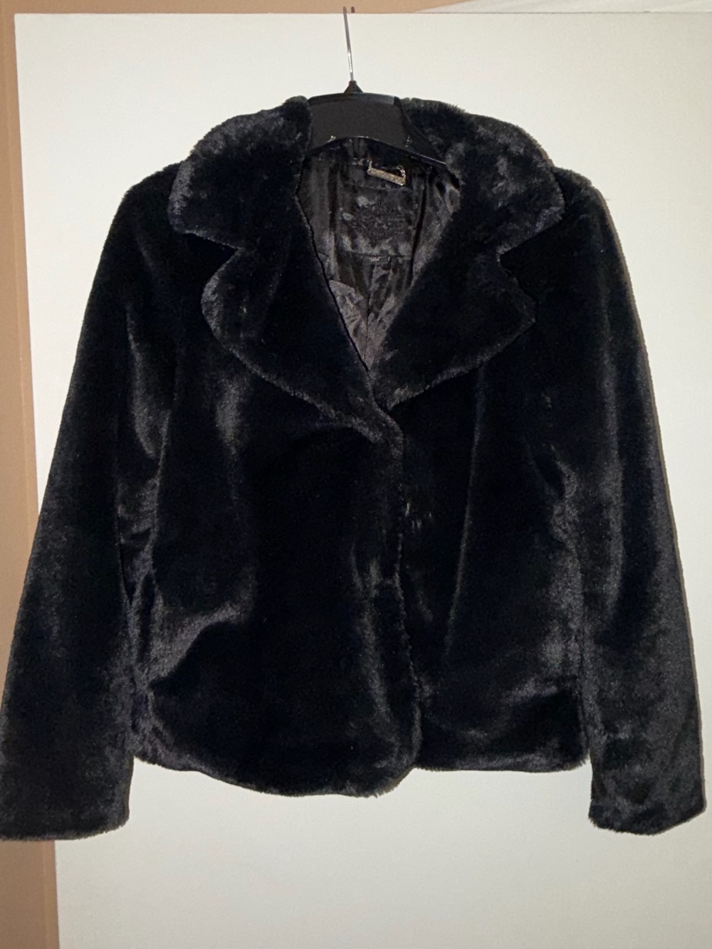 Jou Jou Black Faux Fur Teddy Jacket